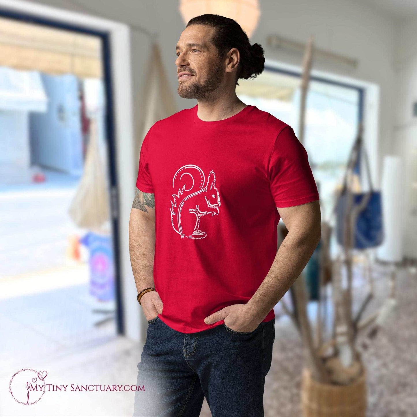 Squirrel Animal Spirit T-Shirt organic cotton for Men - My Tiny Sanctuary