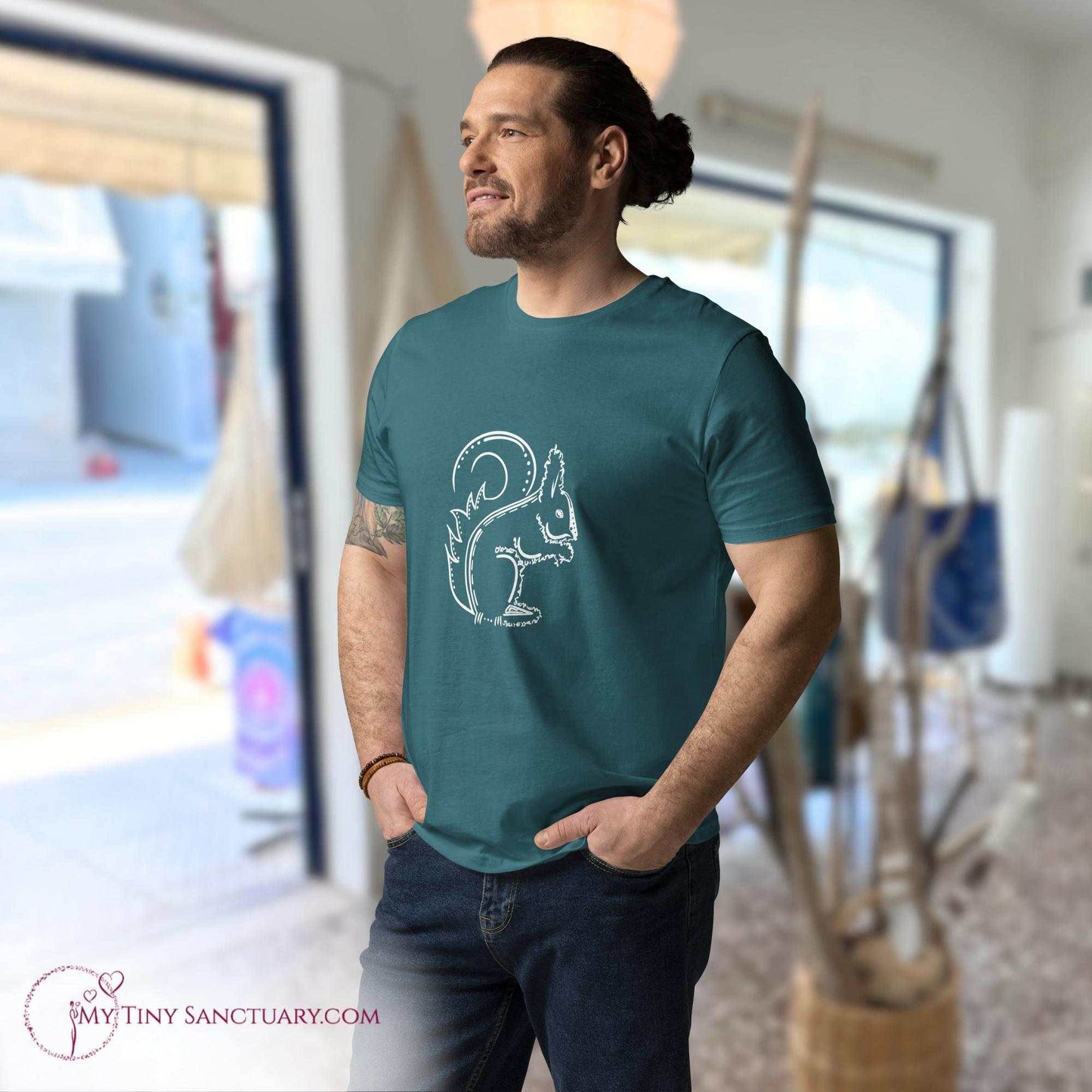 Squirrel Animal Spirit T-Shirt organic cotton for Men - My Tiny Sanctuary