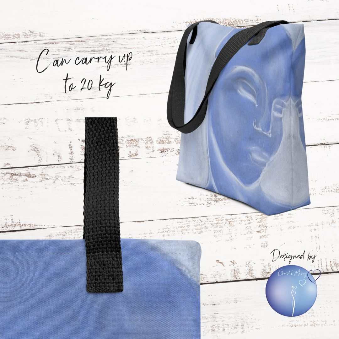 Intuitive Art Tote Bag - OCEAN MAN - Christel Mesey Art