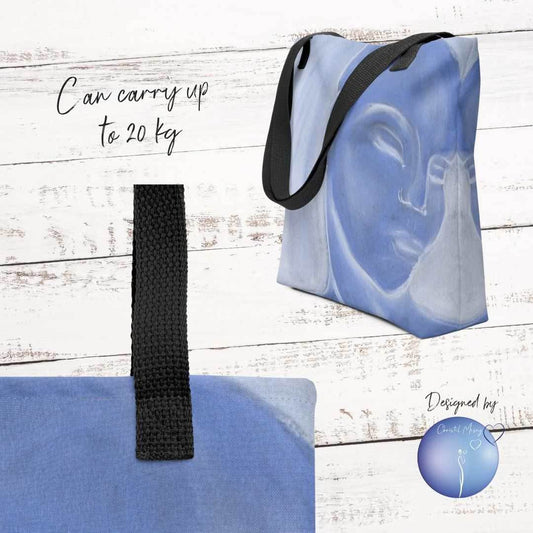 Intuitive Art Tote Bag - Ocean Man : Spirit of water - My Tiny Sanctuary