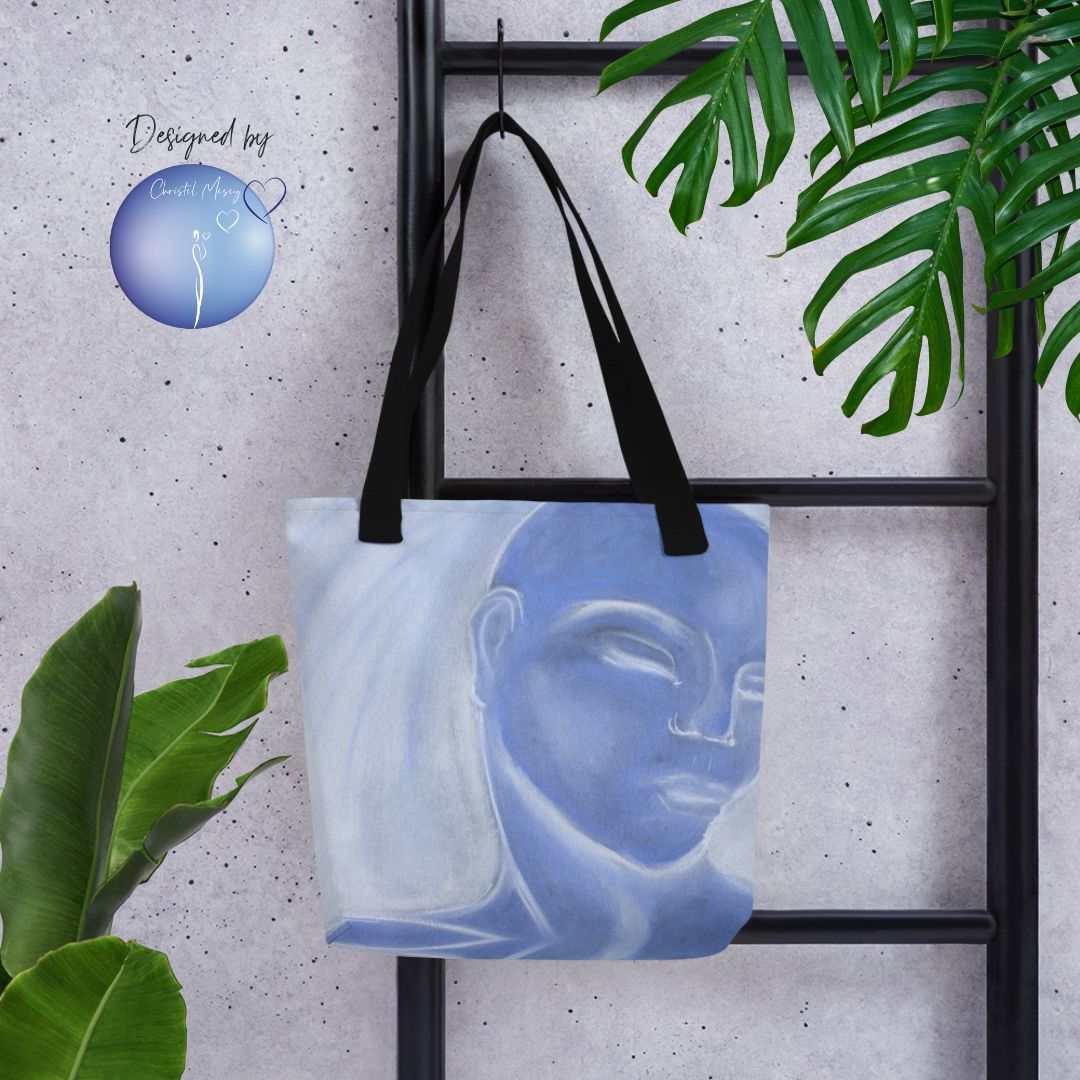 Intuitive Art Tote Bag - OCEAN MAN - Christel Mesey Art