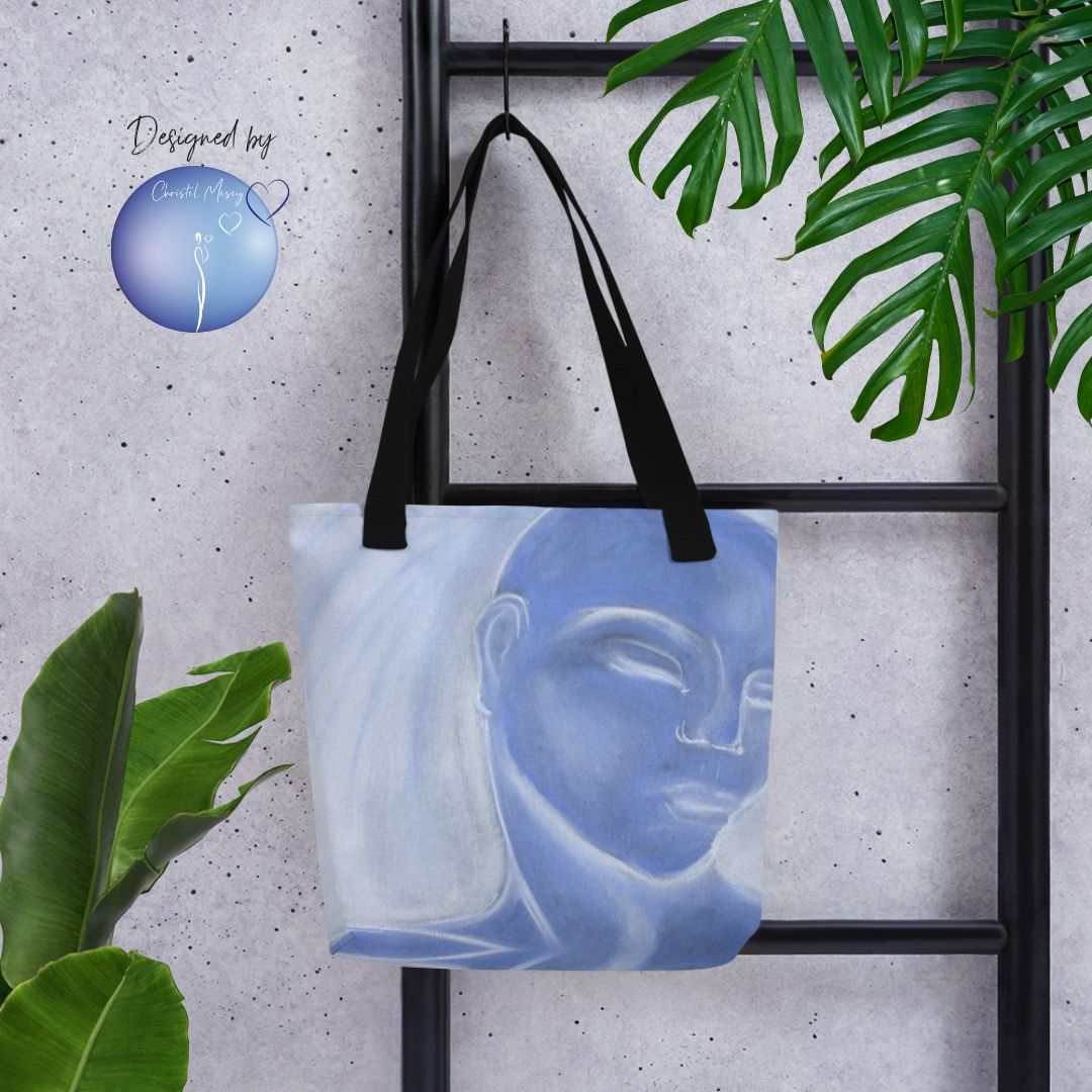 Intuitive Art Tote Bag - Ocean Man : Spirit of water - My Tiny Sanctuary