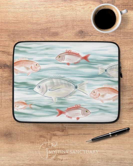 Aegean Sea Fishes Laptop Sleeve - Keep your computer safe while flowing through your day