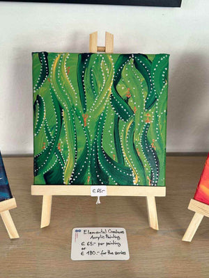 Nature Creatures Elemental Series Acrylic Painting - My Tiny Sanctuary