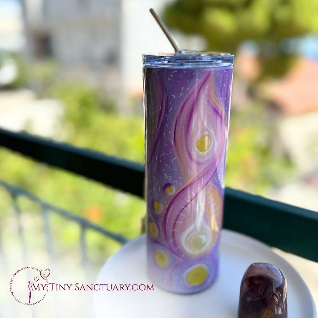 Divine Feminine Isotherm Tumbler with reusable straw