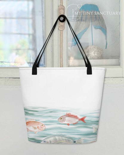 Aegean Sea Fishes Bundle: Tote Bag and Water Bottle - Save 5€