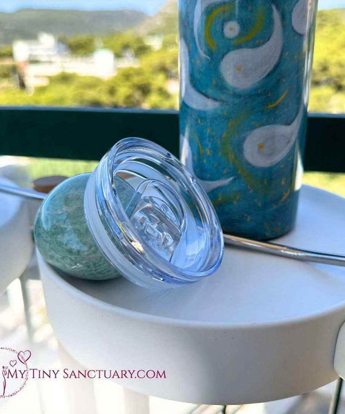 Multidimensional Light Code Isotherm Tumbler with reusable straw - My Tiny Sanctuary