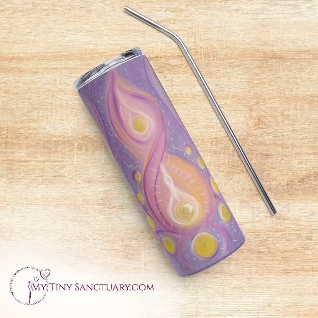 Divine Feminine Isotherm Tumbler with reusable straw