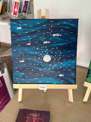 Water Creatures Elemental Series Acrylic Painting - My Tiny Sanctuary