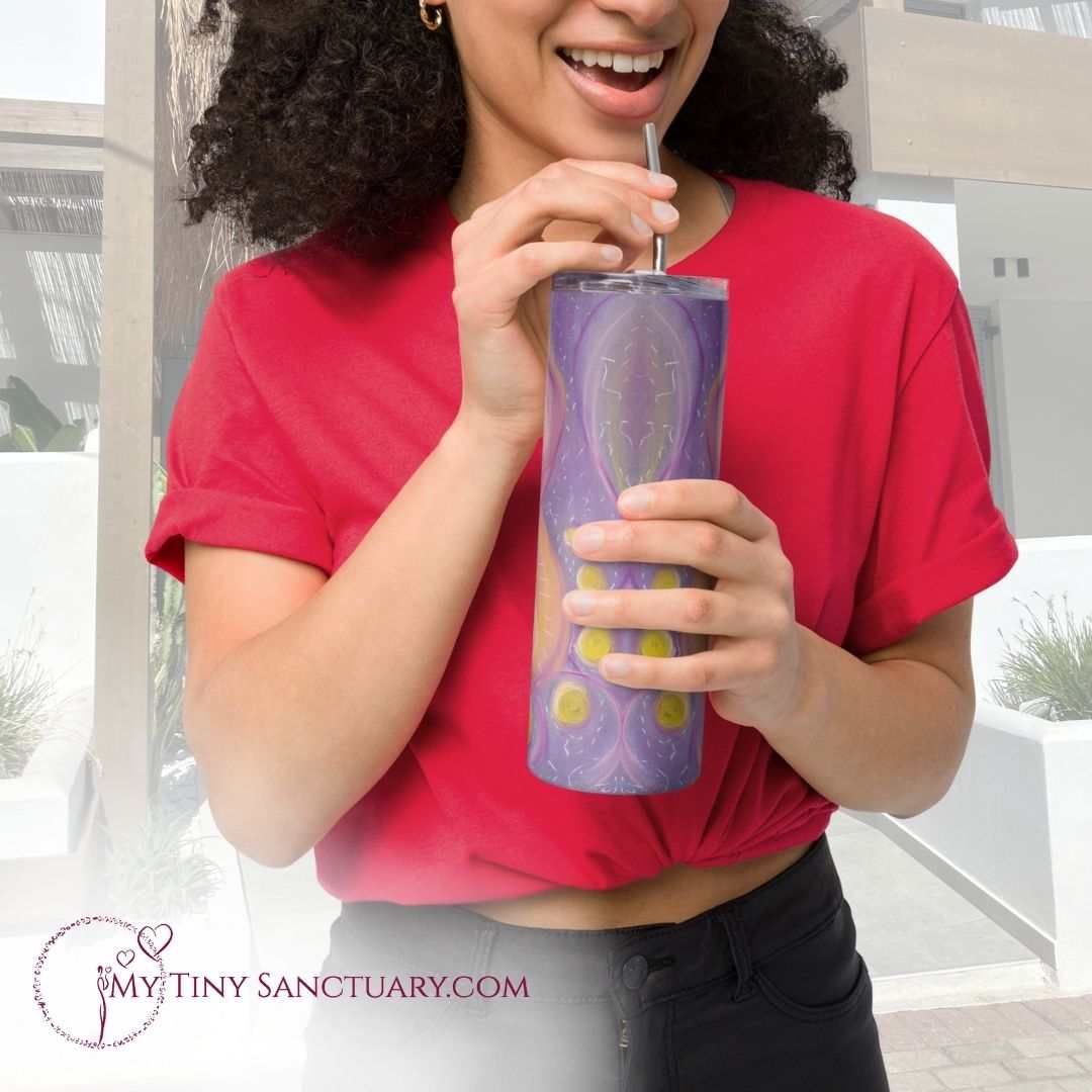 Divine Feminine Isotherm Tumbler with reusable straw