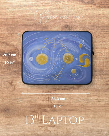 Laptop Sleeve Get Back To Centre I Light Code Illustration