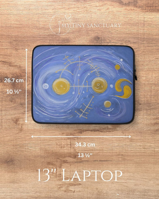 Laptop Sleeve Get Back To Centre I Light Code Illustration