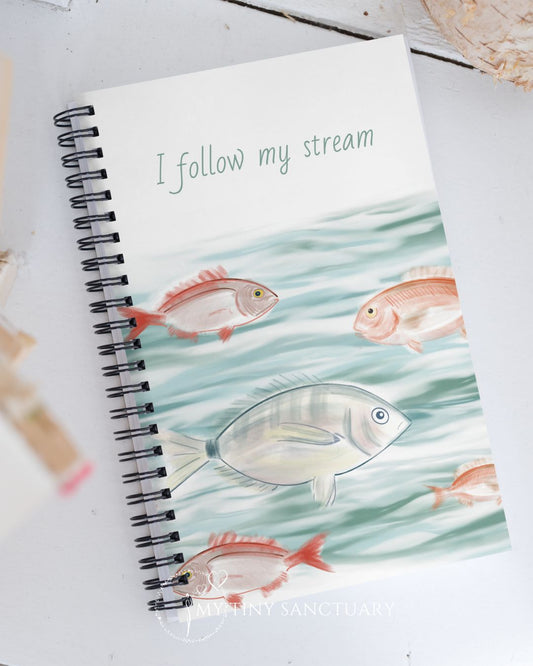 Aegean Sea Fishes Notebook - Follow Your Stream