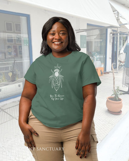 Bee The Queen Of Your Life Women Organic T-shirt | Bee Animal Spirit