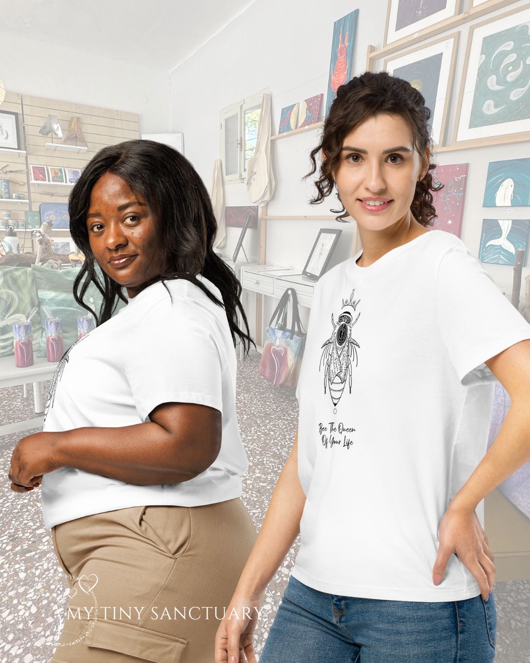 Bee The Queen Of Your Life Women Organic T-shirt | Bee Animal Spirit