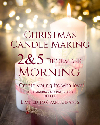 Christmas Candle-Making Workshop in Agia Marina on Aegina Island in Greece