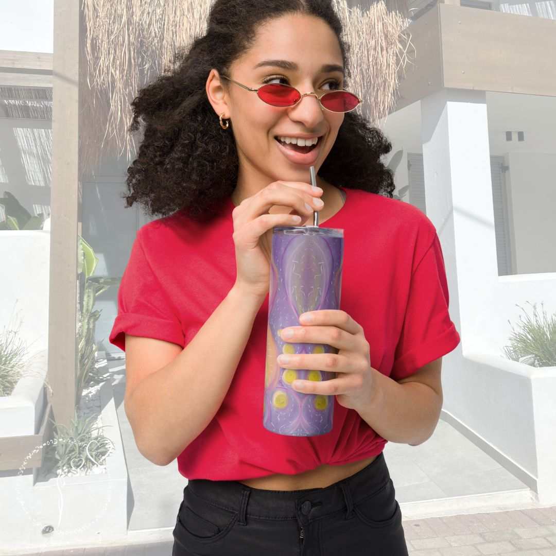 Divine Feminine Isotherm Tumbler with reusable straw