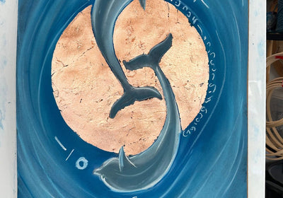 Dolphin Spirit: Finding the Balance Within | Pastel Chalk 50x70 cm - My Tiny Sanctuary