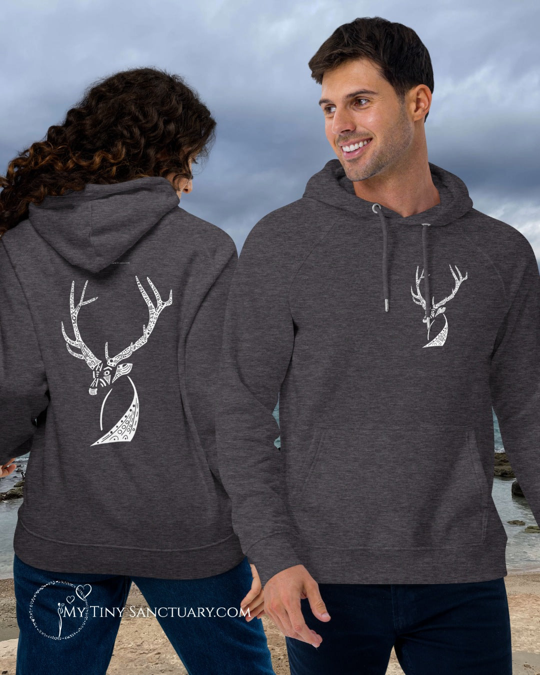 Elk Spirit Animal Hoodie • Be Present and Trust Your Antennas • Unisex