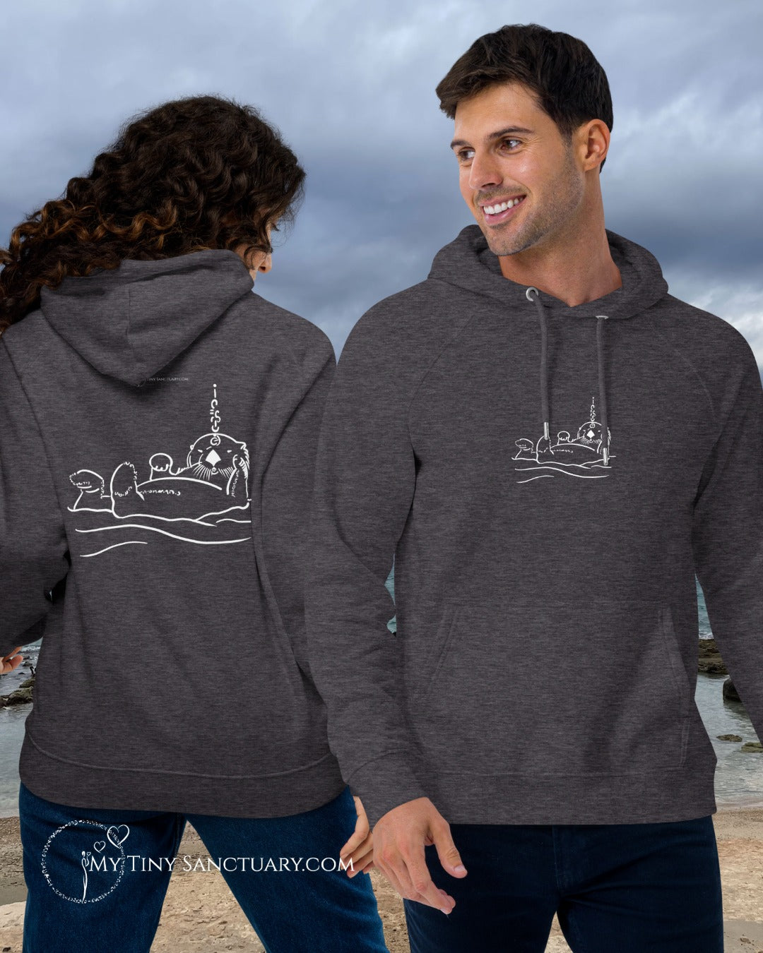 Otter Spirit Animal Hoodie • Unisex • Organic Cotton My Tiny Sanctuary