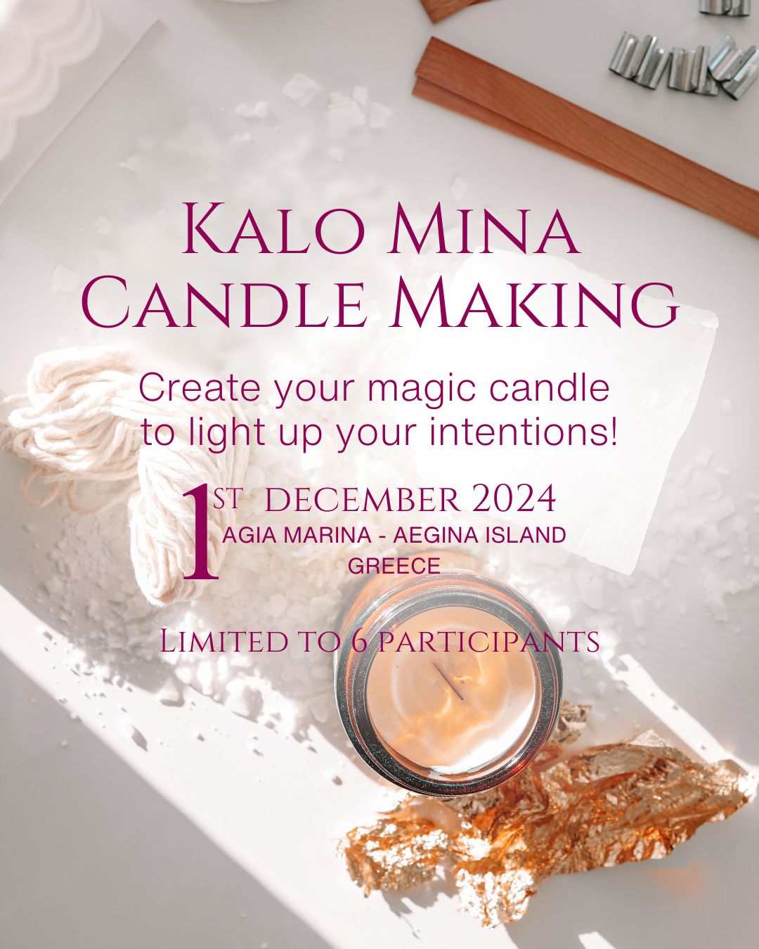 Kalo Mina Candle-Making Workshop in Agia Marina