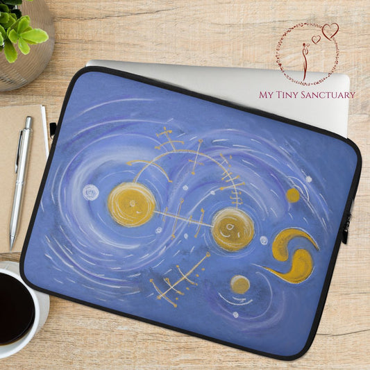 Laptop Sleeve Get Back To Centre I Light Code Illustration