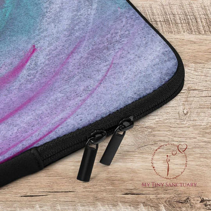 Laptop Sleeve Inner Peace 13" or 15" padded with faux-fur interior