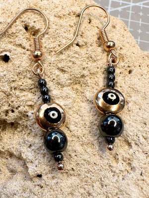 Mati Eye with Hematite 🧿 An Elegant Grounding and Protective Greek Eye