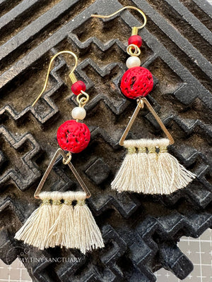 Red Lava Earrings • Feel grounded for Christmas season