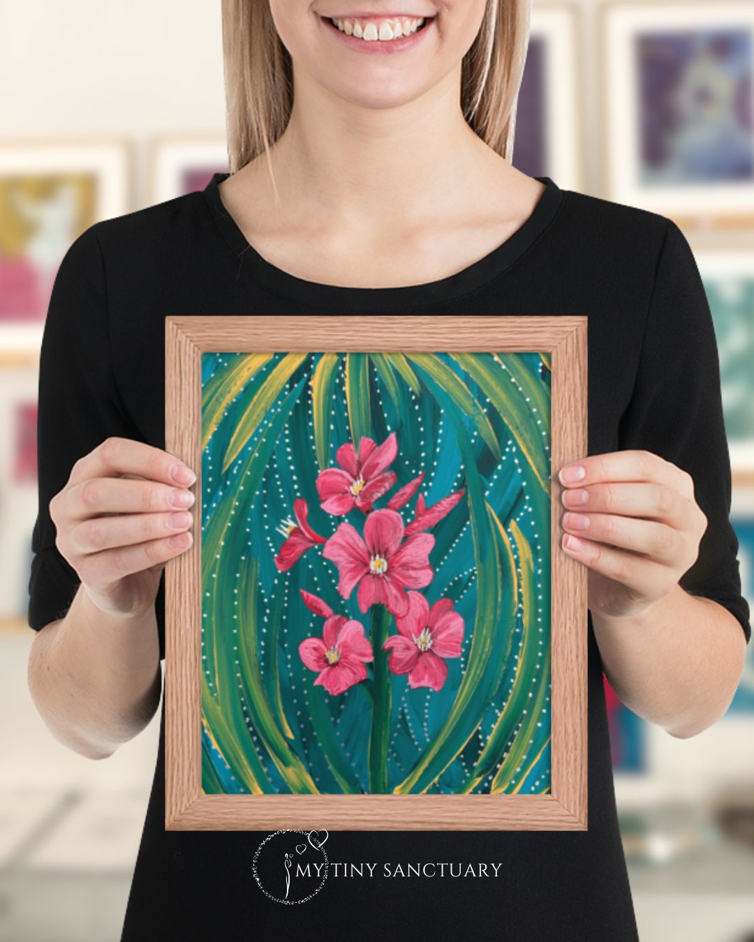 Oleander Flower Blooming Poster (framed or unframed) - My Tiny Sanctuary