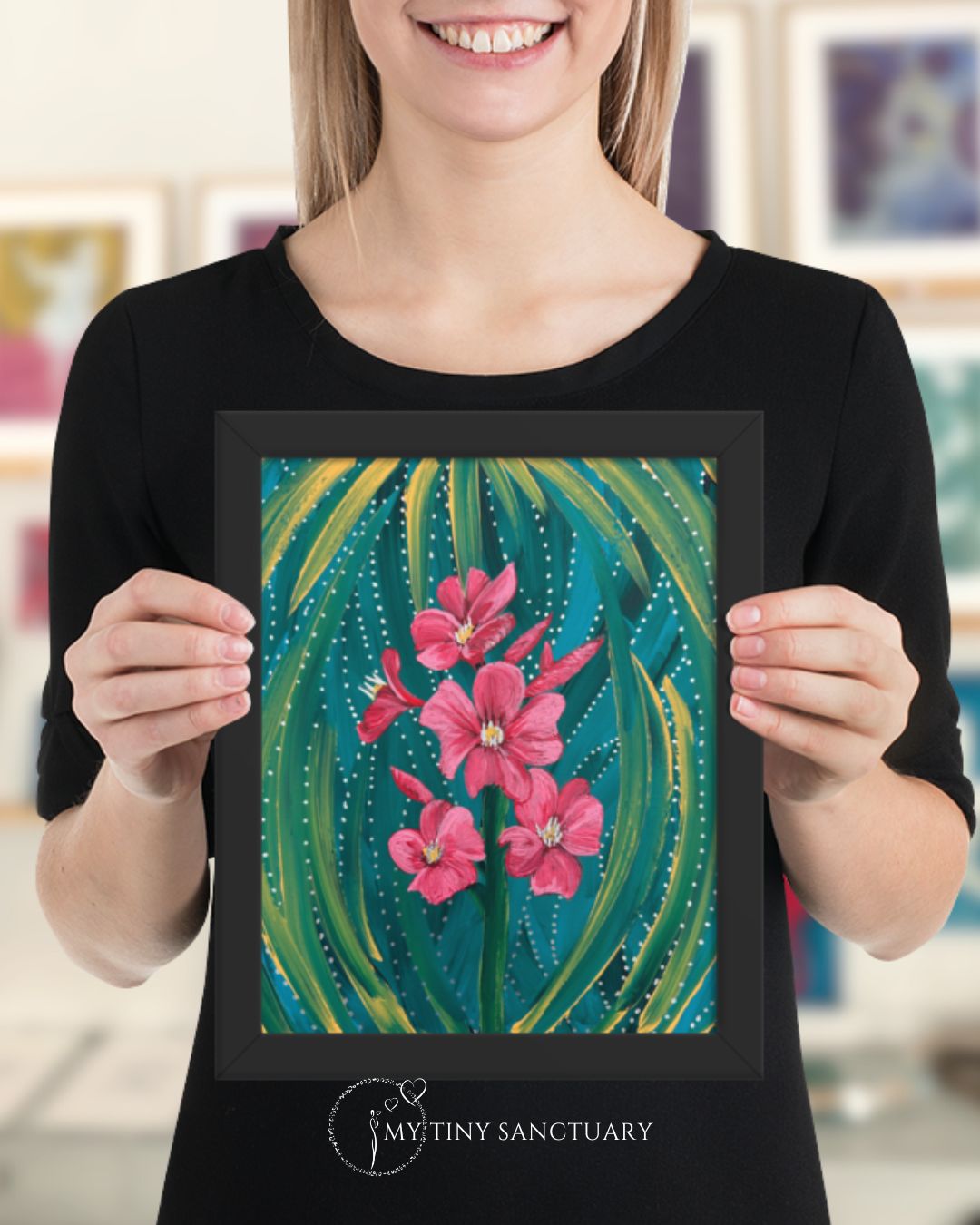 Oleander Flower Blooming Poster (framed or unframed) - My Tiny Sanctuary