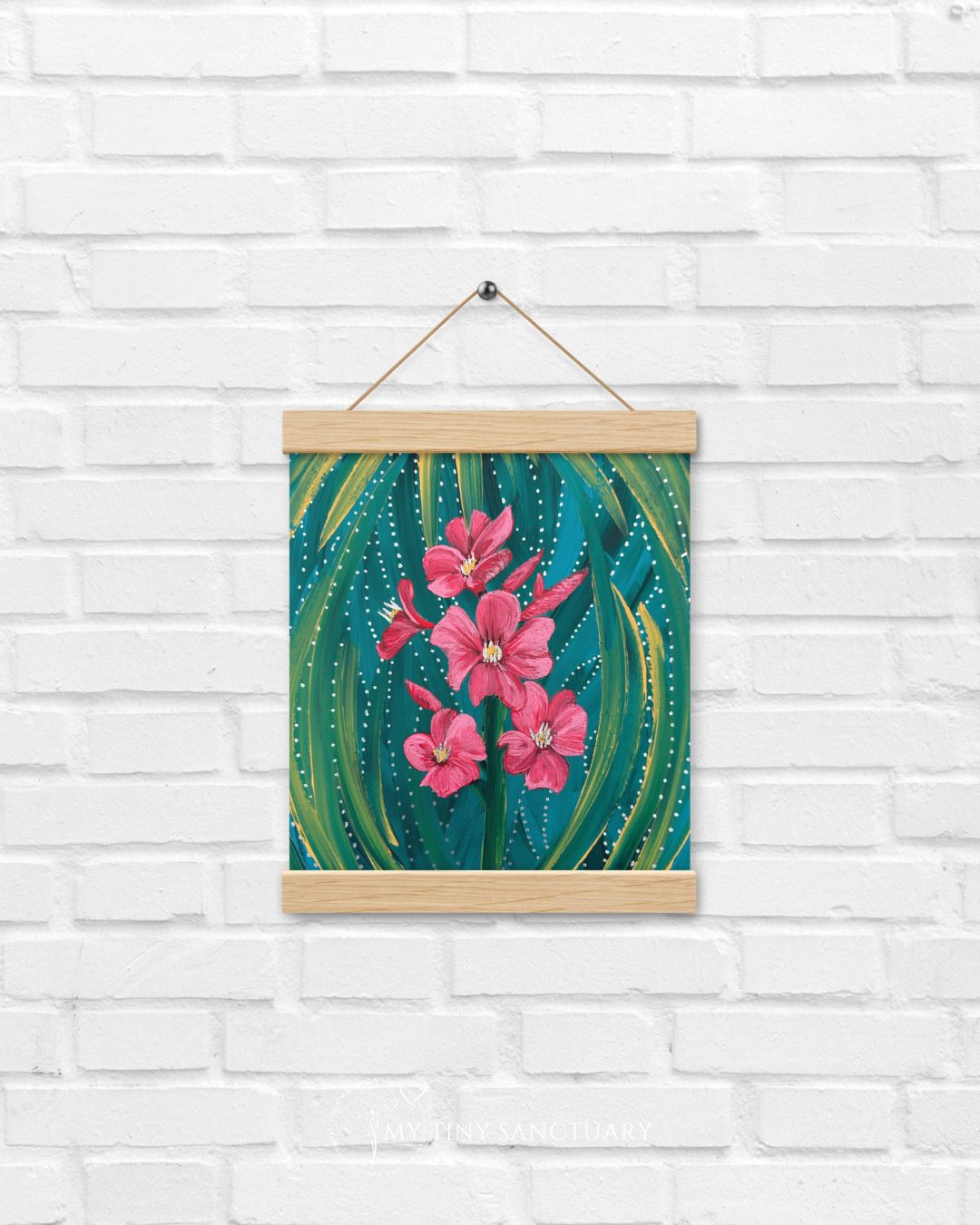 Oleander Flower Blooming Poster (framed or unframed) - My Tiny Sanctuary