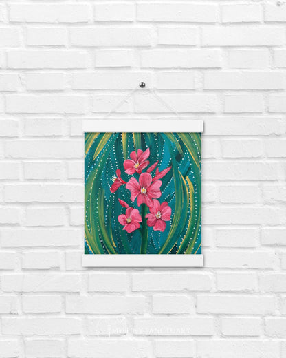 Oleander Flower Blooming Poster (framed or unframed) - My Tiny Sanctuary
