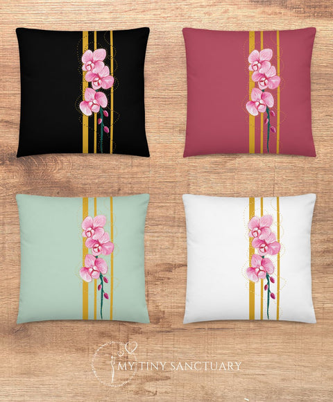 Orchid Cushion • 3 Sizes Available, With or Without Filling - My Tiny Sanctuary