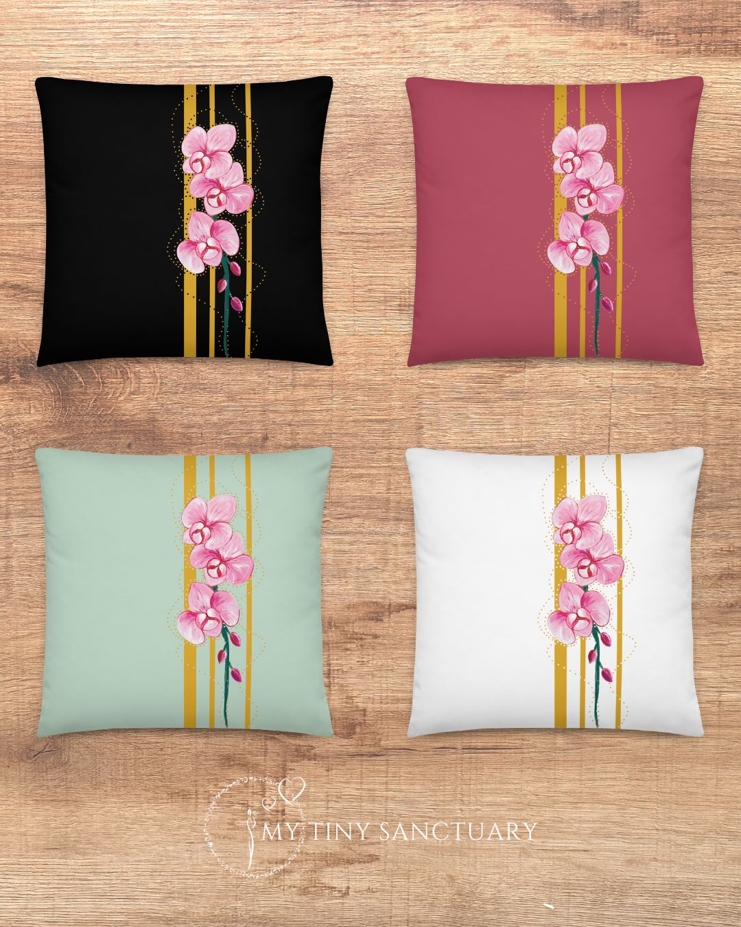 Orchid Cushion • 3 Sizes Available, With or Without Filling - My Tiny Sanctuary