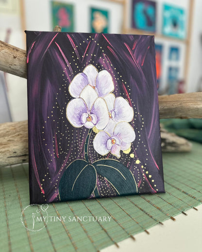Orchid Love Radiance • Original Acrylic Painting by Christel _Mesey
