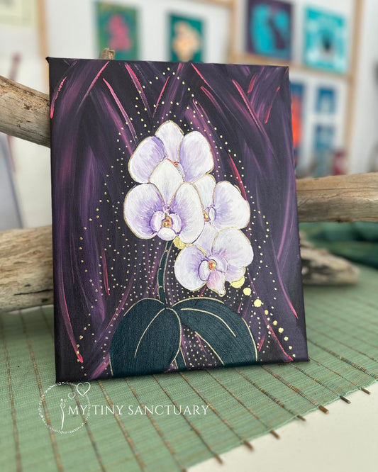 Orchid Love Radiance • Original Acrylic Painting by Christel _Mesey