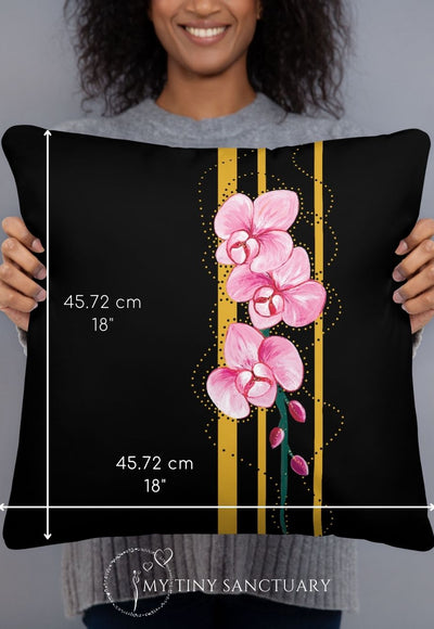 Orchid Cushion • 3 Sizes Available, With or Without Filling - My Tiny Sanctuary