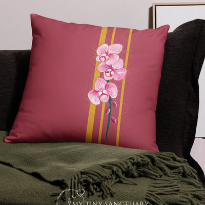 Orchid Cushion • 3 Sizes Available, With or Without Filling - My Tiny Sanctuary