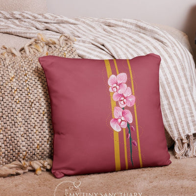 Orchid Cushion • 3 Sizes Available, With or Without Filling - My Tiny Sanctuary
