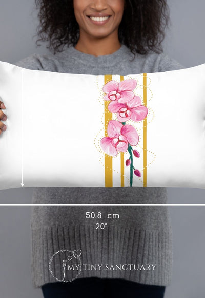 Orchid Cushion • 3 Sizes Available, With or Without Filling - My Tiny Sanctuary