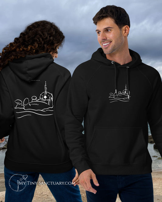 Otter Spirit Animal Hoodie | Organic Cotton Unisex Sweatshirt by My Tiny Sanctuary