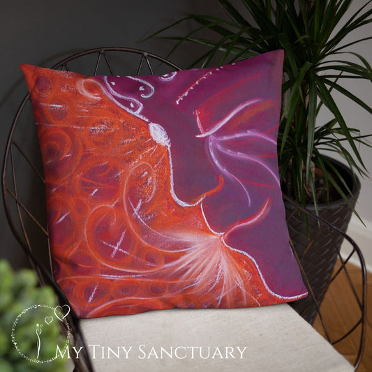 Pillow Red Prince l Intuitive Art l 2 Sizes l With or Without Filing