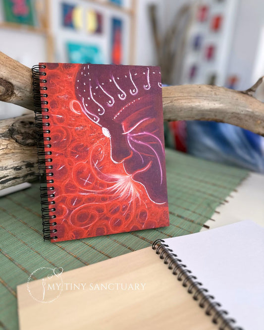 The Red Prince: Wooden Notebook for Mindful Reflections • 50 Blank pages