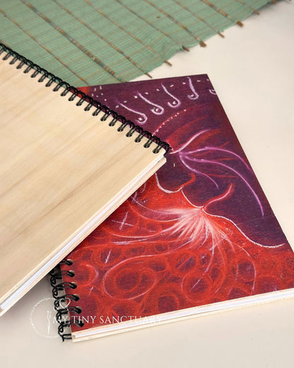 The Red Prince: Wooden Notebook for Mindful Reflections • 50 Blank pages