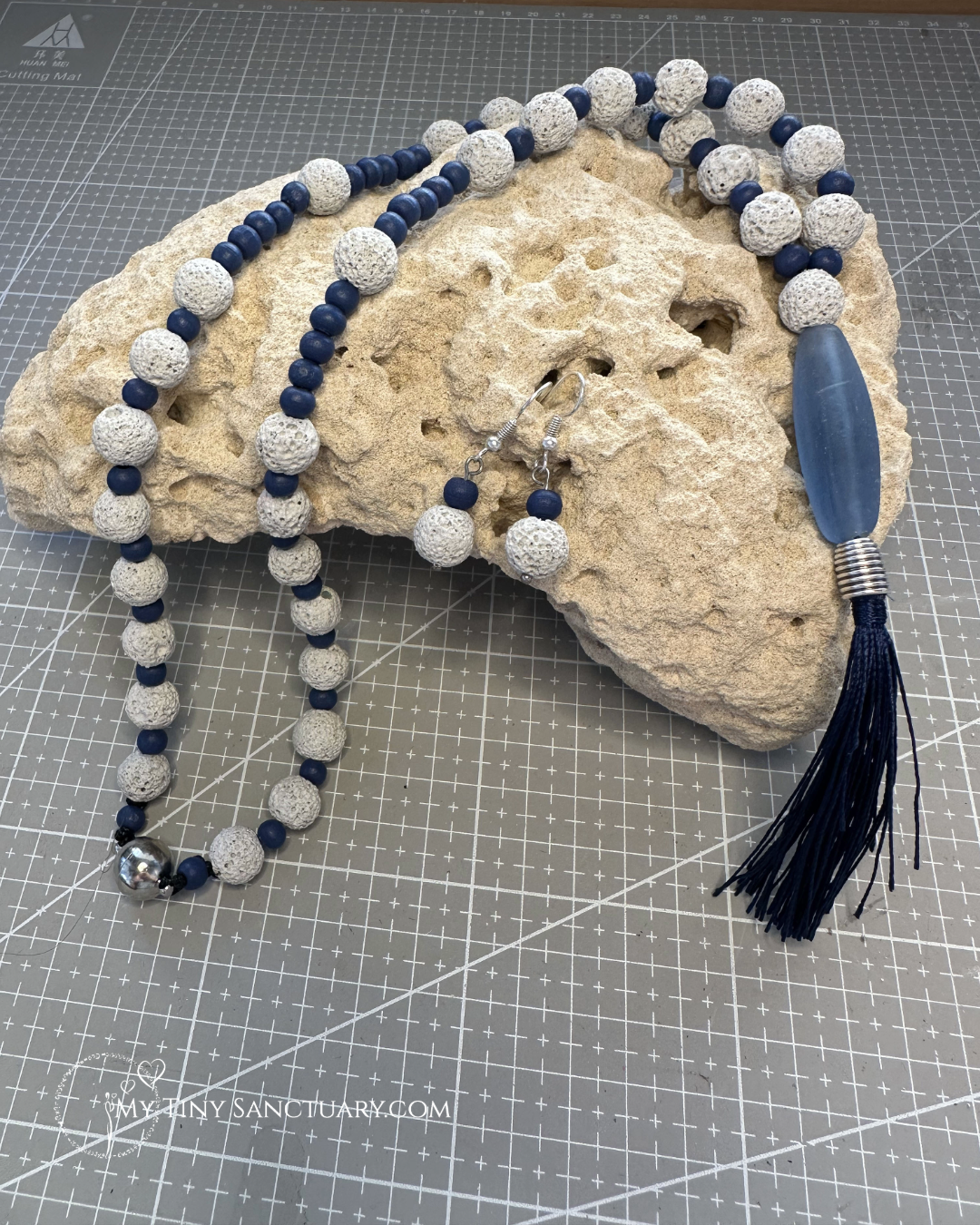 Sea and Volcano Spirit Necklace and Earrings • LIMITED EDITION