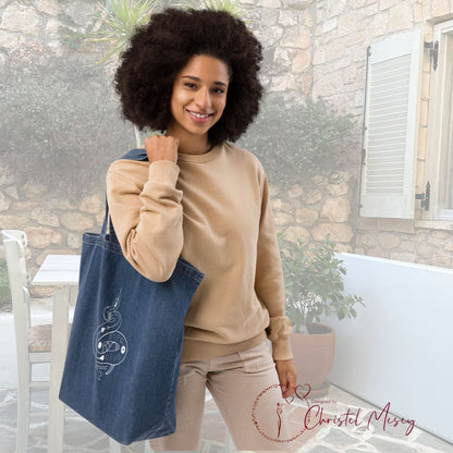 Animal Totem - TOTE BAG en denim bio - SERPENT