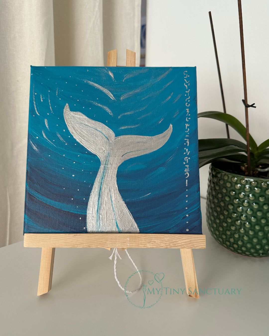 Whale Spirit Series: Playfulness Leading Light Coded Acrylic Painting