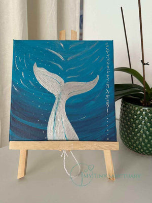 Whale Spirit Series: Playfulness Leading Light Coded Acrylic Painting - My Tiny Sanctuary