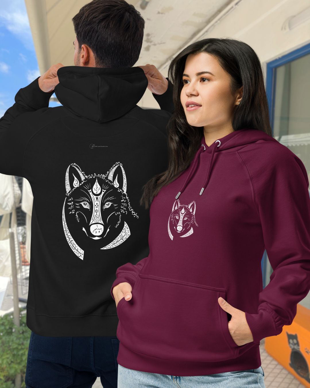 Wolf Animal Spirit Hoodie • Unisex • Conscious & Sustainable Fashion - My Tiny Sanctuary